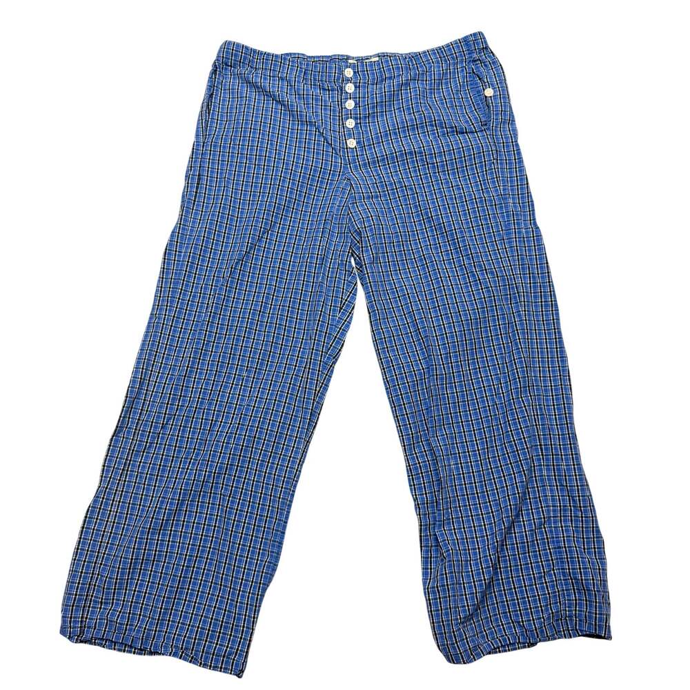 DOEN Morgan Pants Cassis Check Women's Medium Drawstring Baggy Poplin